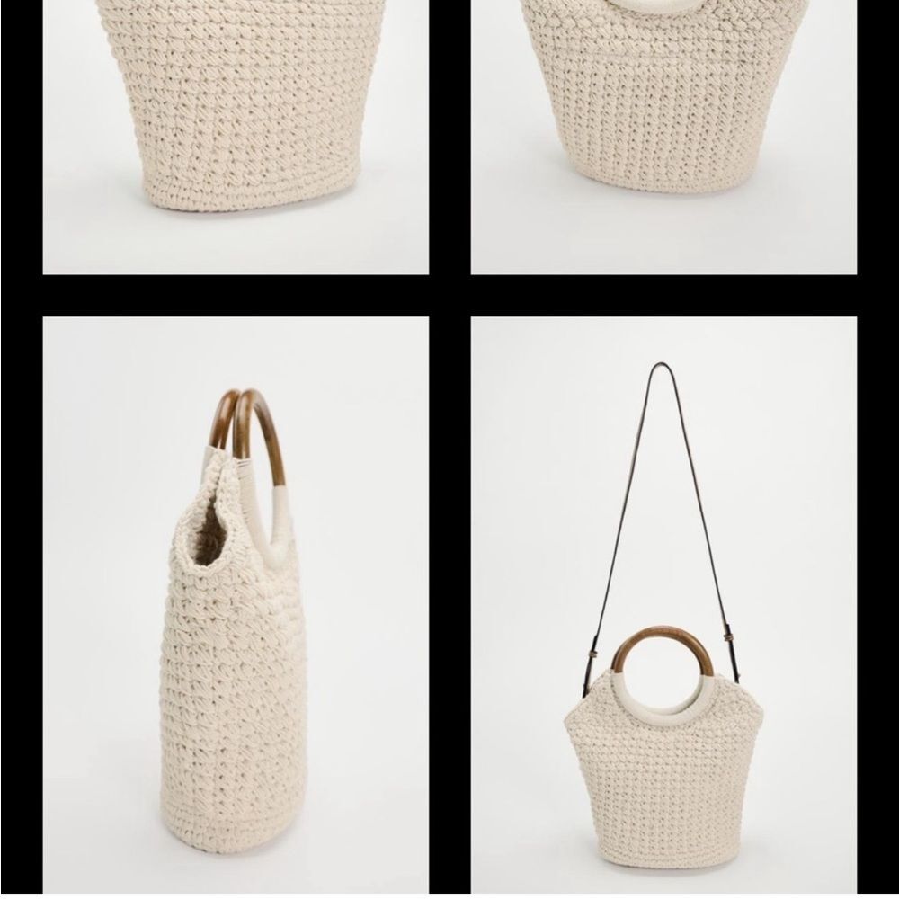 Zara Macramé bucket bag - Picture 8 of 11